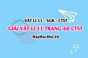 Giải Vật lí 11 trang 60 Chân trời sáng tạo SGK